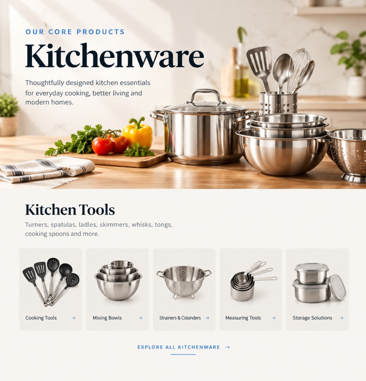 Laxmani International kitchenware range